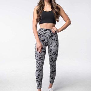 RARE Balance Athletica Midnight snow leopard leggings